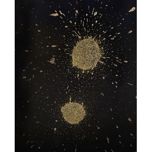 Shiblee Muneer, 30 X 40 Inch, Mix Media On Paper, Calligraphy Painting, AC-SMR-031